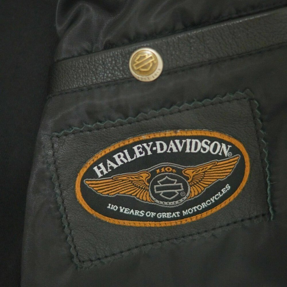 Harley Davidson Women's 110th Anniversary 3 in 1 Leather Jacket Med EUC - Picture 8 of 11